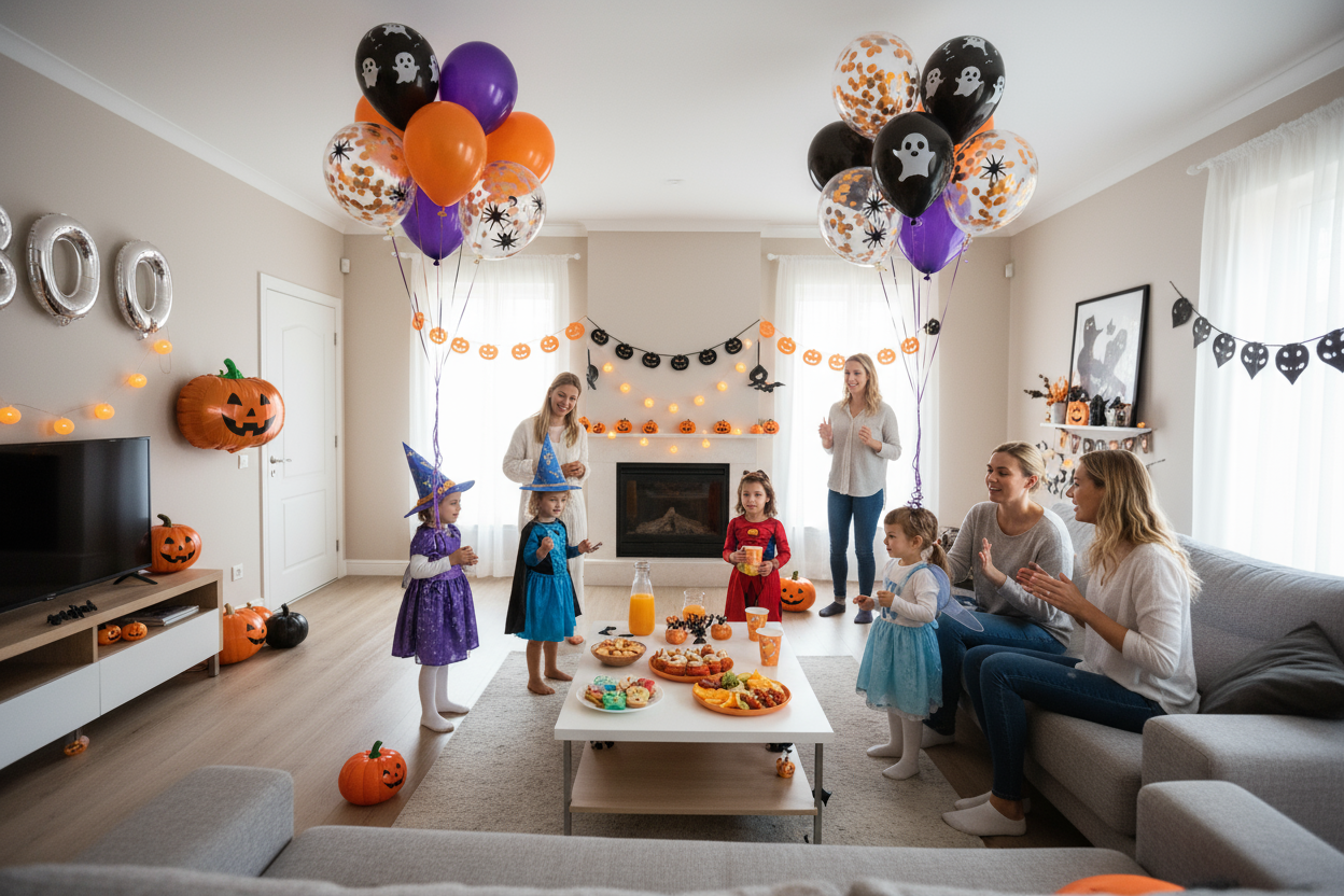 Halloween-Party mit Luftballons und Helium-Ballongas - PartyBalloon